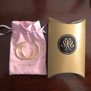 New 18k Gold Plated Hoop Earrings by Sheila Fajl